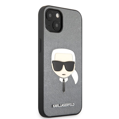 Karl Lagerfeld iPhone 13 Mini Backcover - Karl - Zilver