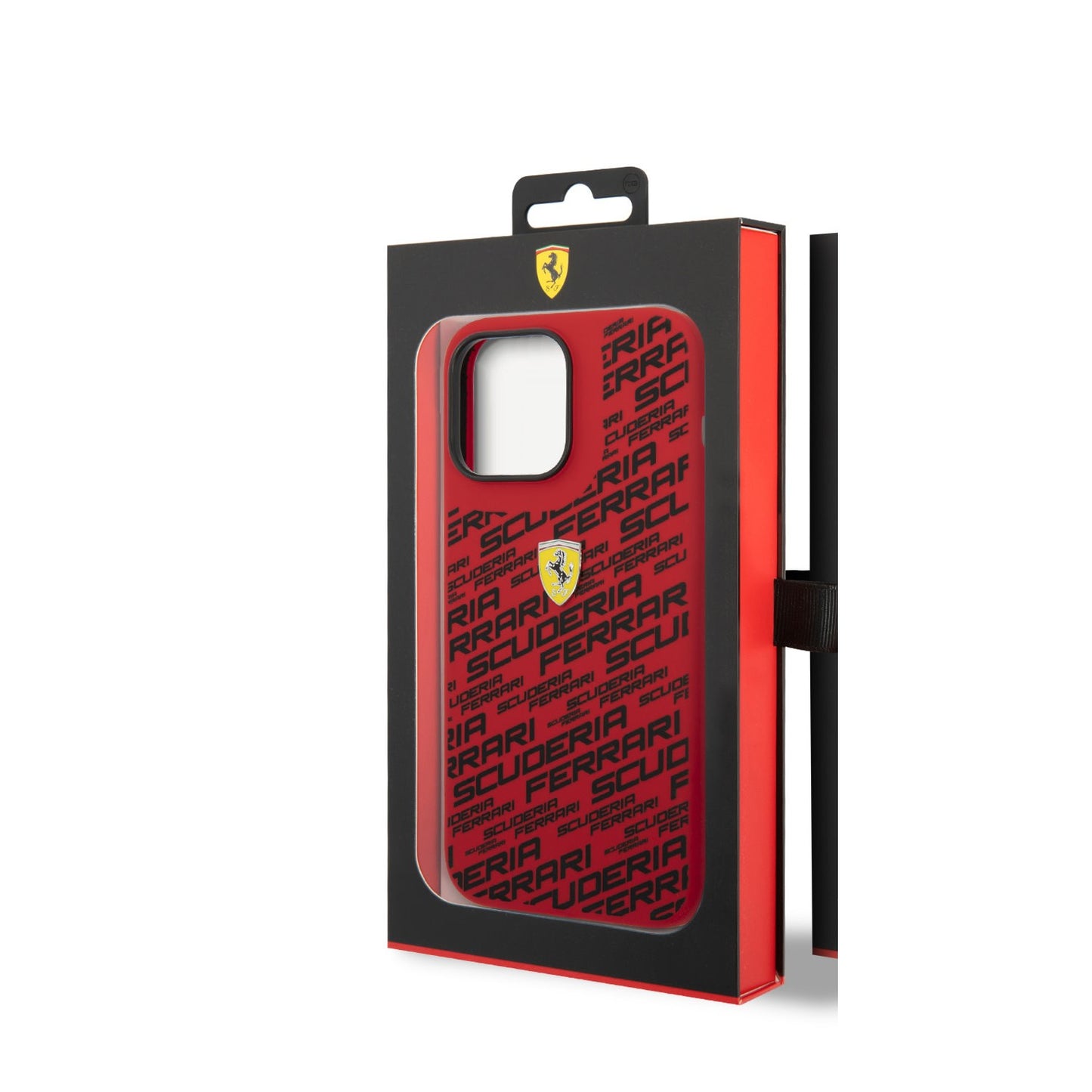 Ferrari iPhone 14 Pro Backcover - Scuderia All-Over - Rood