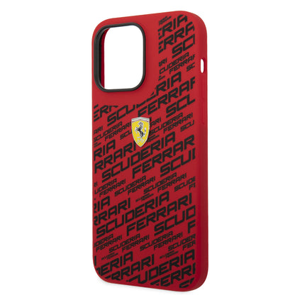 Ferrari iPhone 14 Pro Max Backcover - Scuderia All-Over - Rood