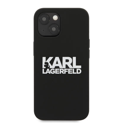 Karl Lagerfeld iPhone 13 Mini Backcover - White Logo - Zwart