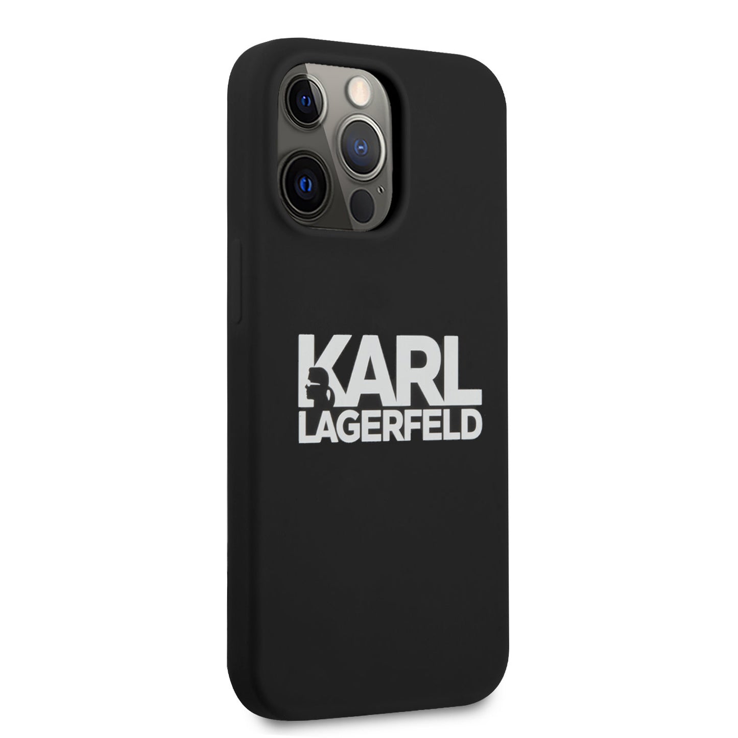 Karl Lagerfeld iPhone 13 PRO MAX Backcover - White Logo - Zwart