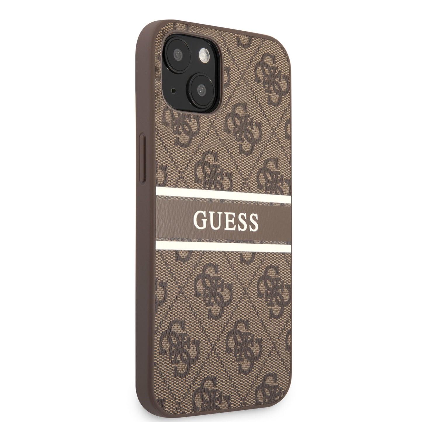 Guess iPhone 13 MINI Hardcase Backcover - Brown Stripe - Bruin