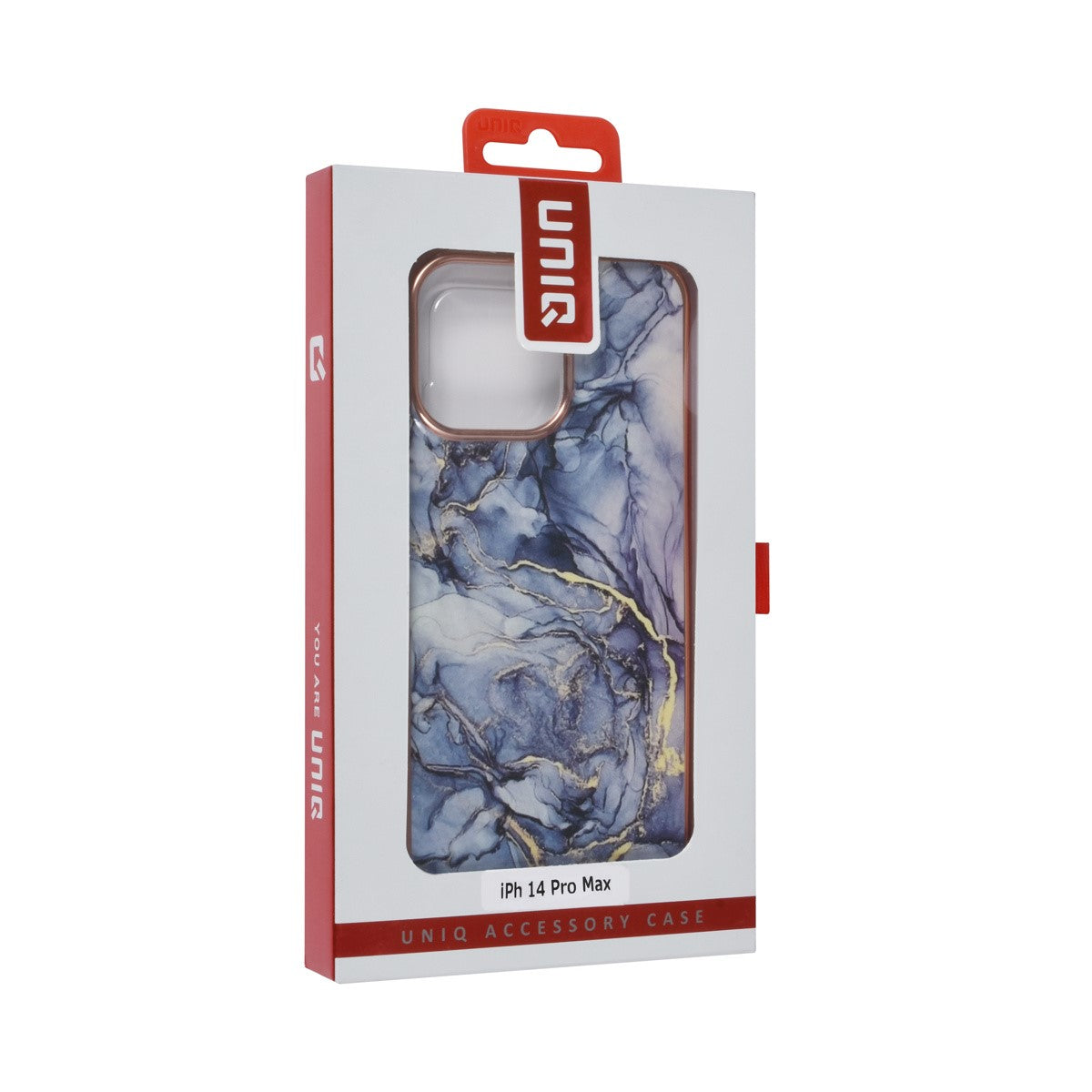 iPhone 14 Pro Max Backcover - Marmer - Blauw