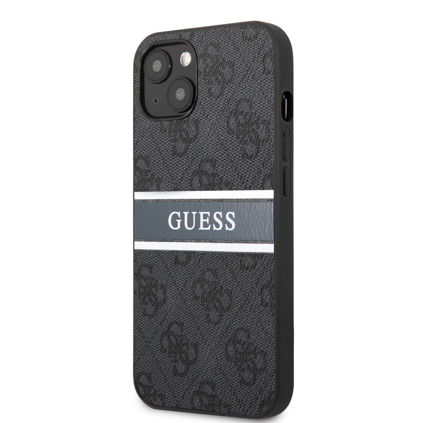 Guess iPhone 13 MINI Hardcase Backcover - Grey Stripe - Grijs