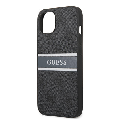 Guess iPhone 13 MINI Hardcase Backcover - Grey Stripe - Grijs