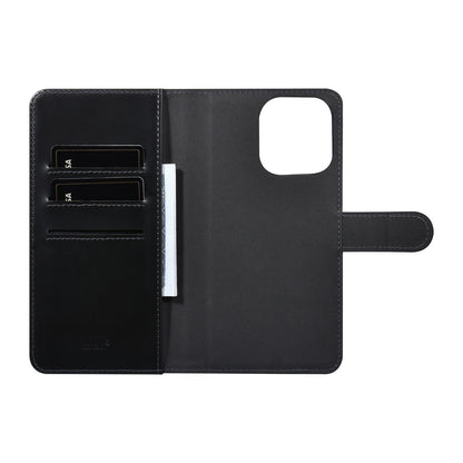iPhone 14 PRO Luxe Bookcase magnetisch uitneembaar 2-in-1 - Zwart