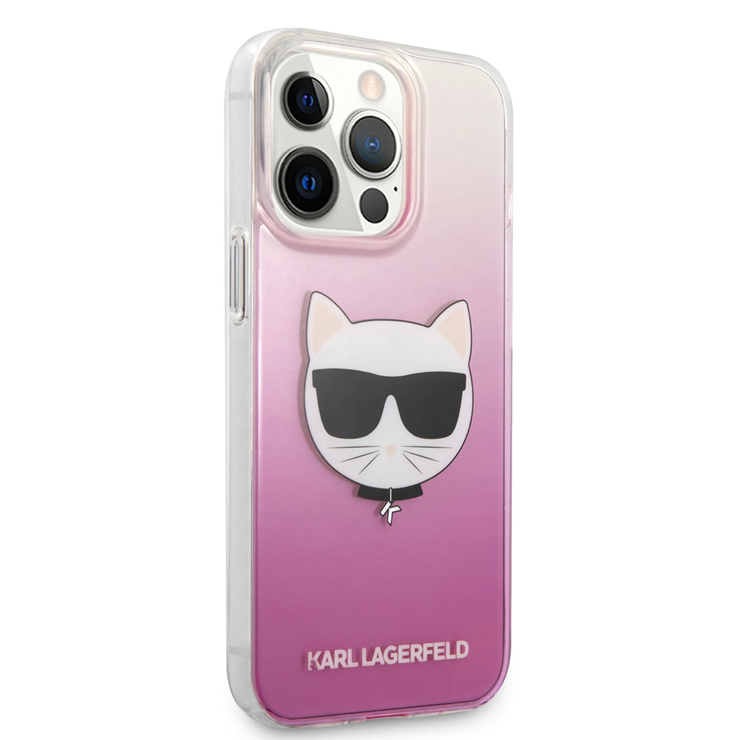 Karl Lagerfeld iPhone 13 PRO Backcover - Choupette - Transparant Roze