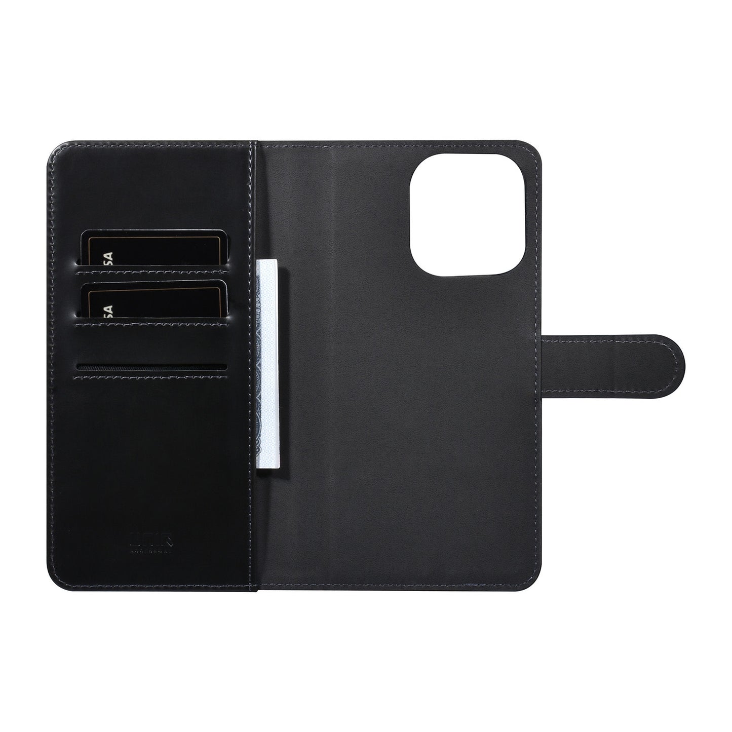 iPhone 14 PRO MAX Luxe Bookcase magnetisch uitneembaar 2-in-1 - Zwart