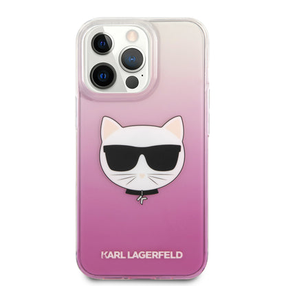 Karl Lagerfeld iPhone 13 PRO MAX Backcover - Choupette - Transparant Roze