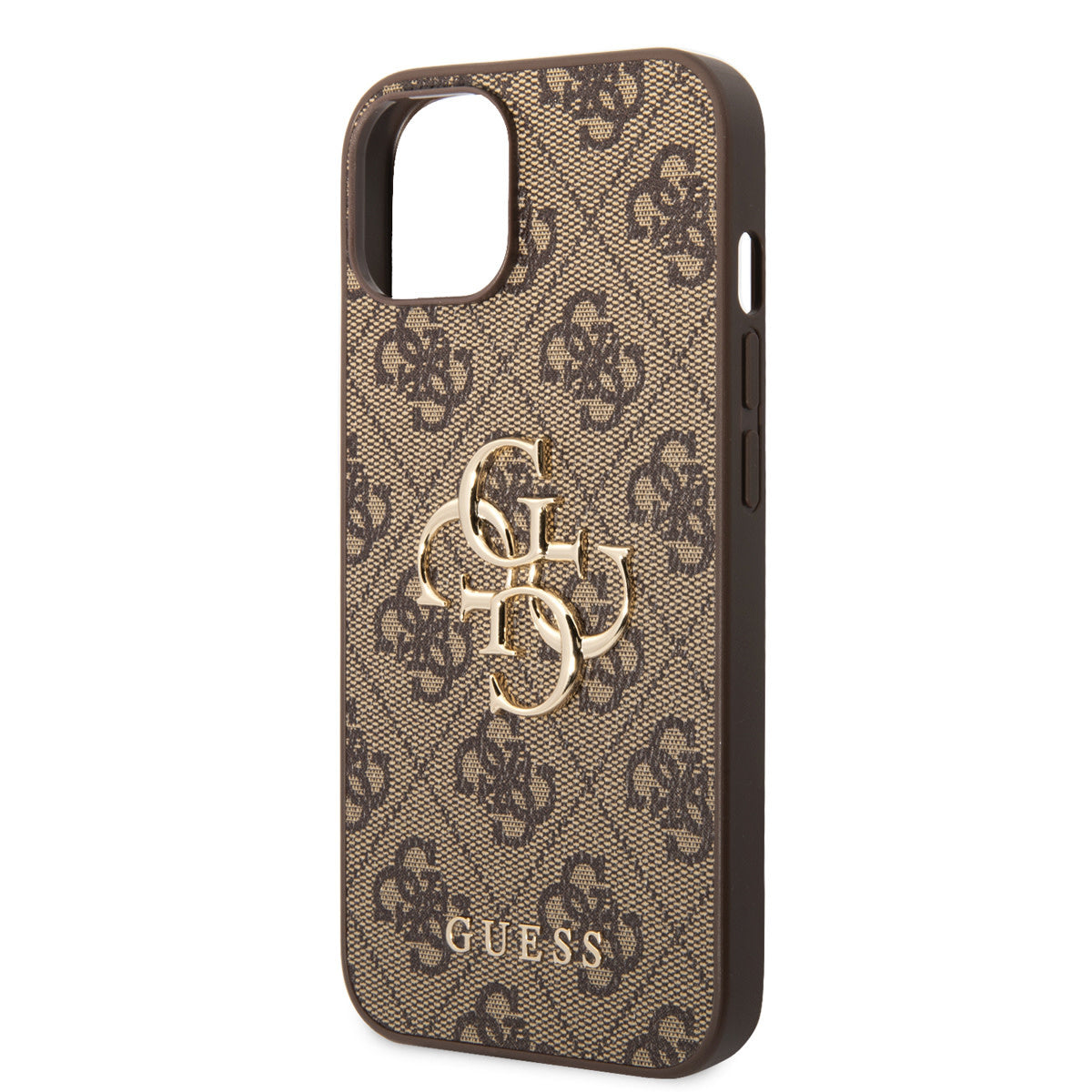 Guess iPhone 14 Backcover - Gold 4G Logo - Bruin