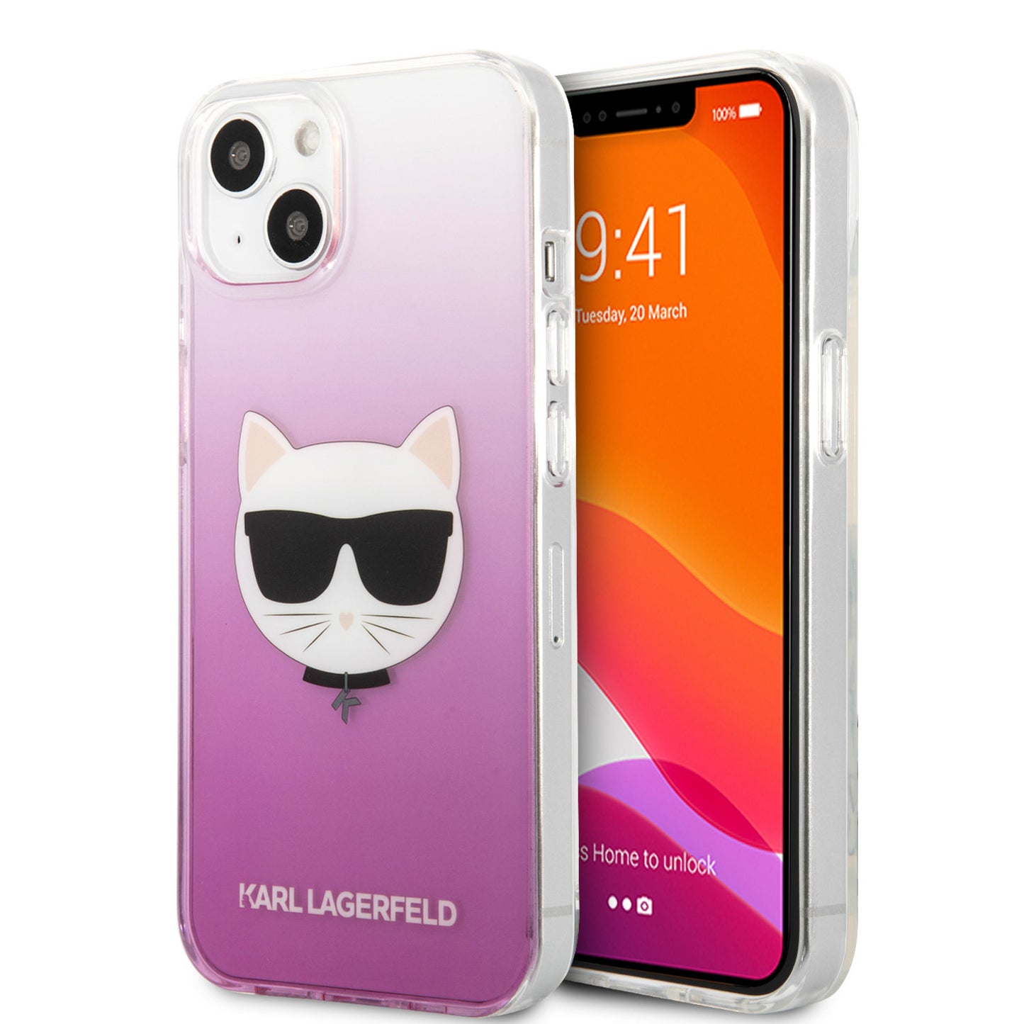 Karl Lagerfeld iPhone 13 Mini Backcover - Choupette - Paars