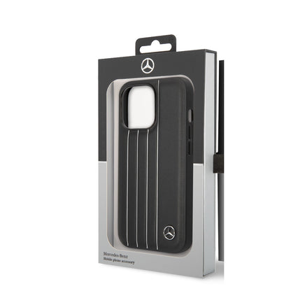 Mercedes-Benz iPhone 14 Pro Leren Backcover - New Urban III - Zwart