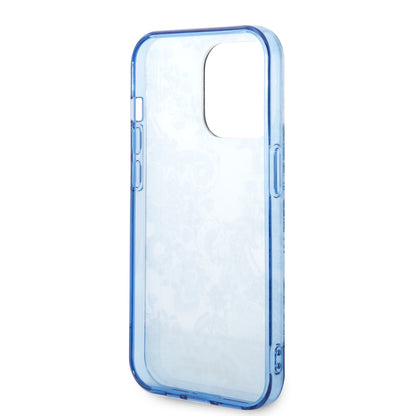 Guess iPhone 14 PRO Backcover - Porselein Collectie - Blauw