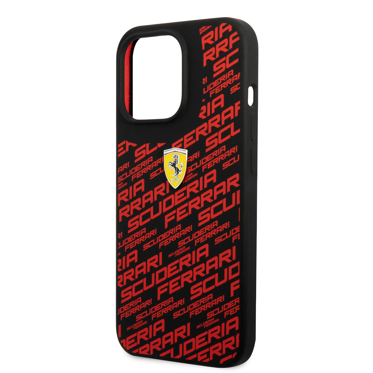 Ferrari iPhone 14 Pro Backcover - Scuderia All-Over - Zwart