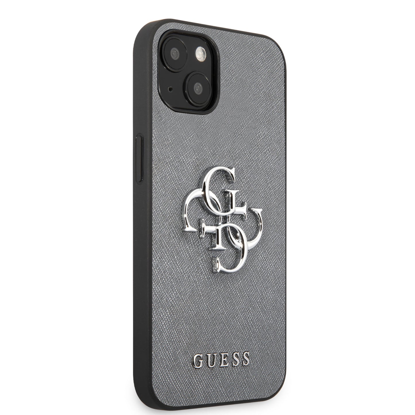 Guess iPhone 13 MINI Hardcase Backcover - Zilver 4G Logo - Zilver