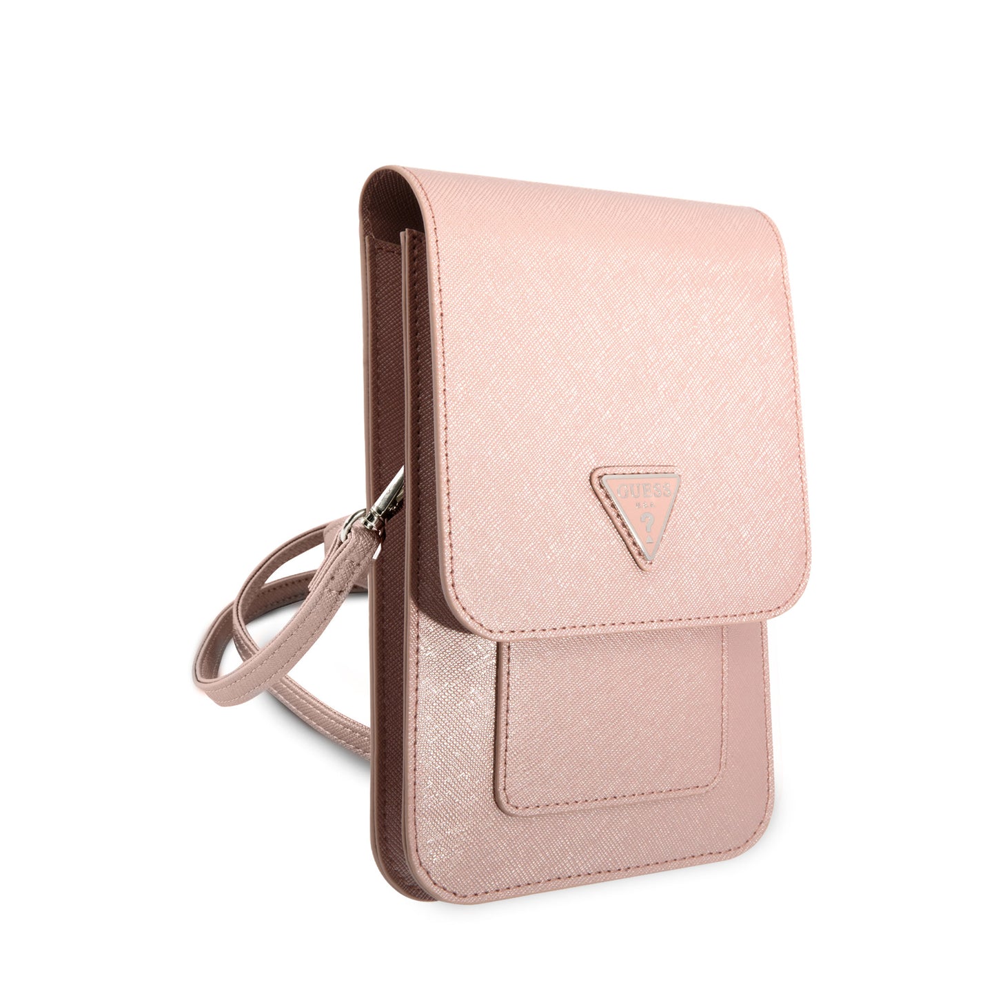 Guess 7 inch PU Leather Heuptas - Wallet bag - 4G Logo - Roze - Triangle