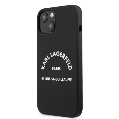 Karl Lagerfeld iPhone 13 Mini Backcover - RSG White Logo - Zwart