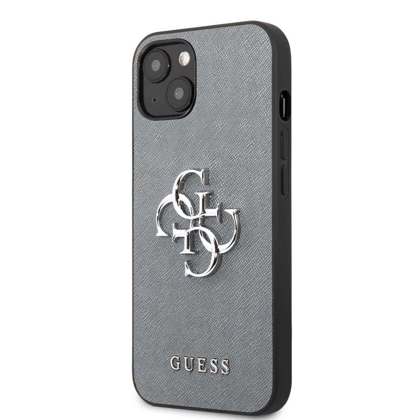 Guess iPhone 13 MINI Hardcase Backcover - Zilver 4G Logo - Zilver