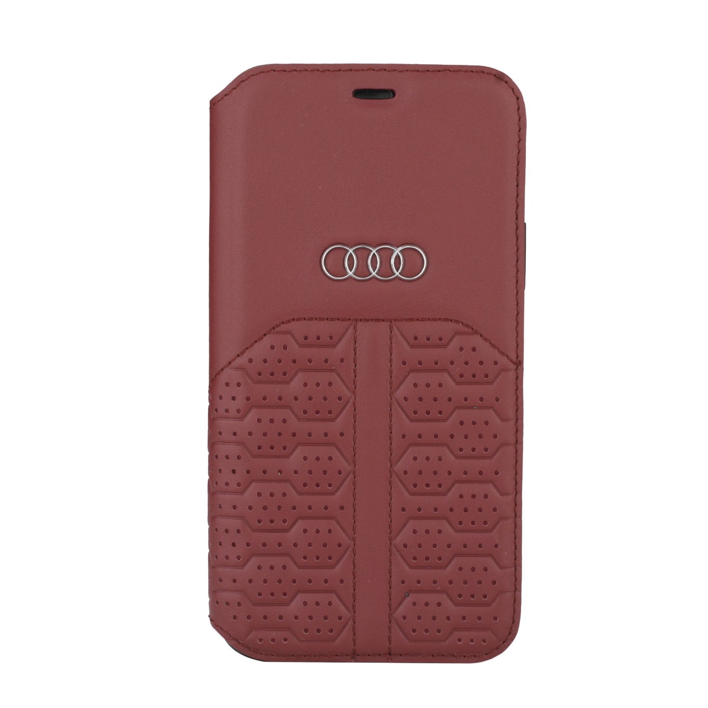 Audi Leren Bookcase voor iPhone 12 PRO MAX - Magneetsluiting - A6 Serie - Rood
