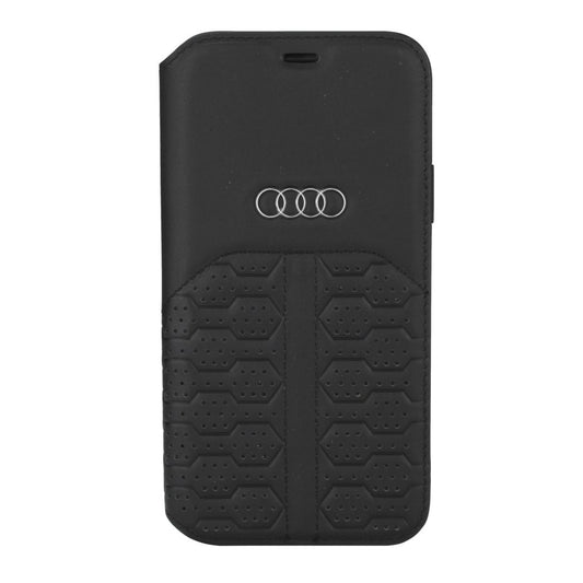 Audi Leren Bookcase voor iPhone 12 PRO MAX - Magneetsluiting - A6 Serie - Zwart
