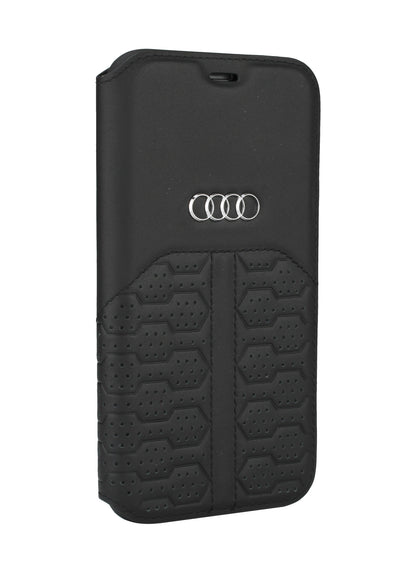 Audi Leren Bookcase voor iPhone 12 PRO MAX - Magneetsluiting - A6 Serie - Zwart