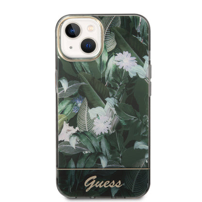 Guess iPhone 14 Backcover - Jungle Collectie - Groen