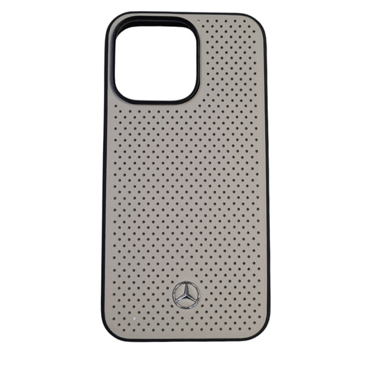 Mercedes-Benz iPhone 13 PRO MAX Leren Backcover - Perforated - Beige