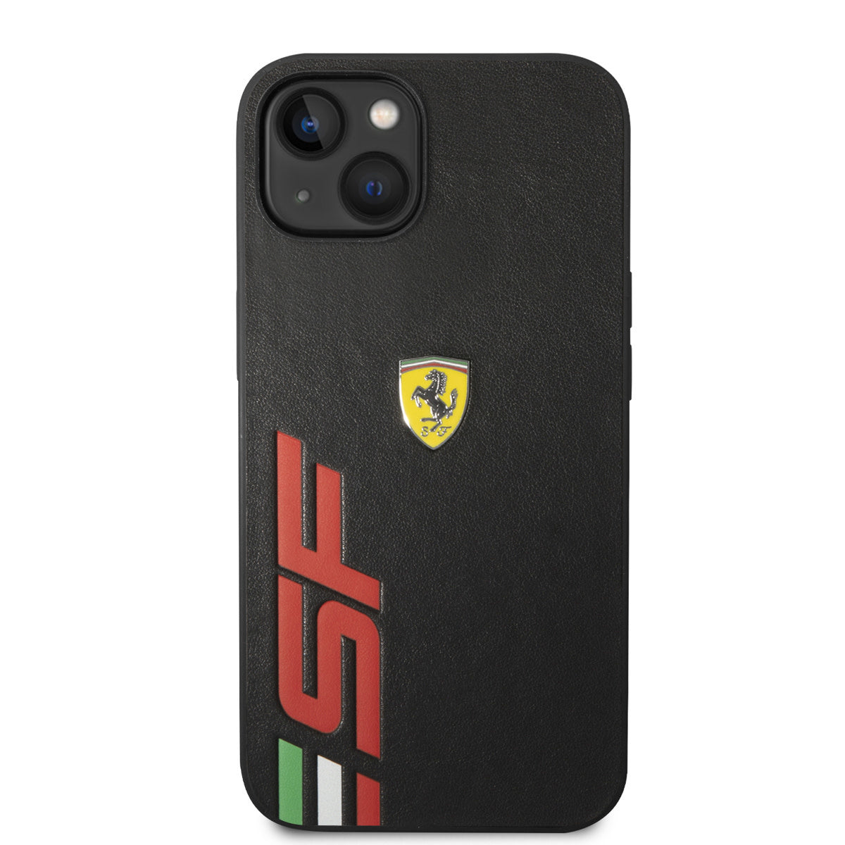 Ferrari iPhone 14 Backcover - Big SF Logo - Zwart