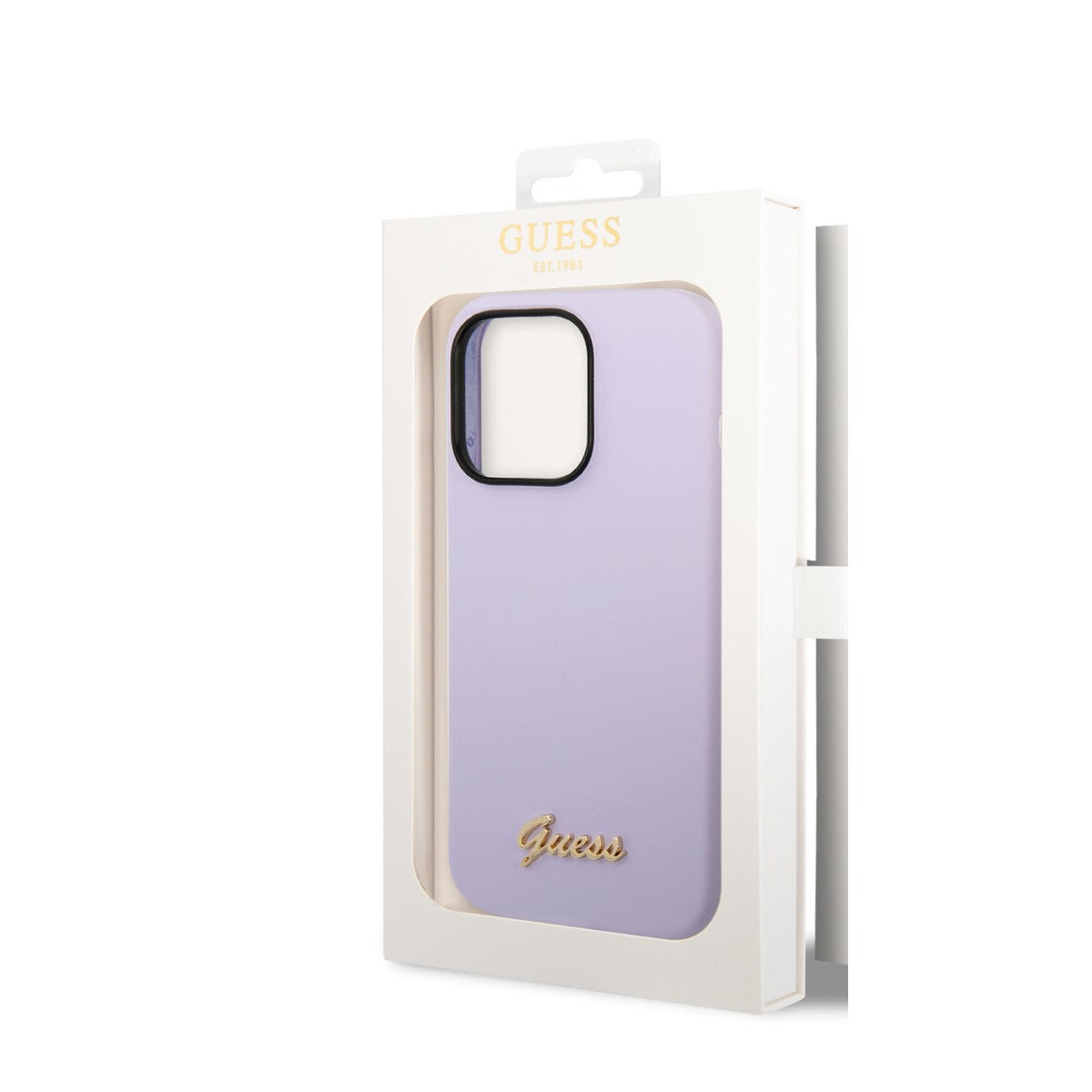 Guess iPhone 14 PRO MAX Backcover - Gold Logo - Paars