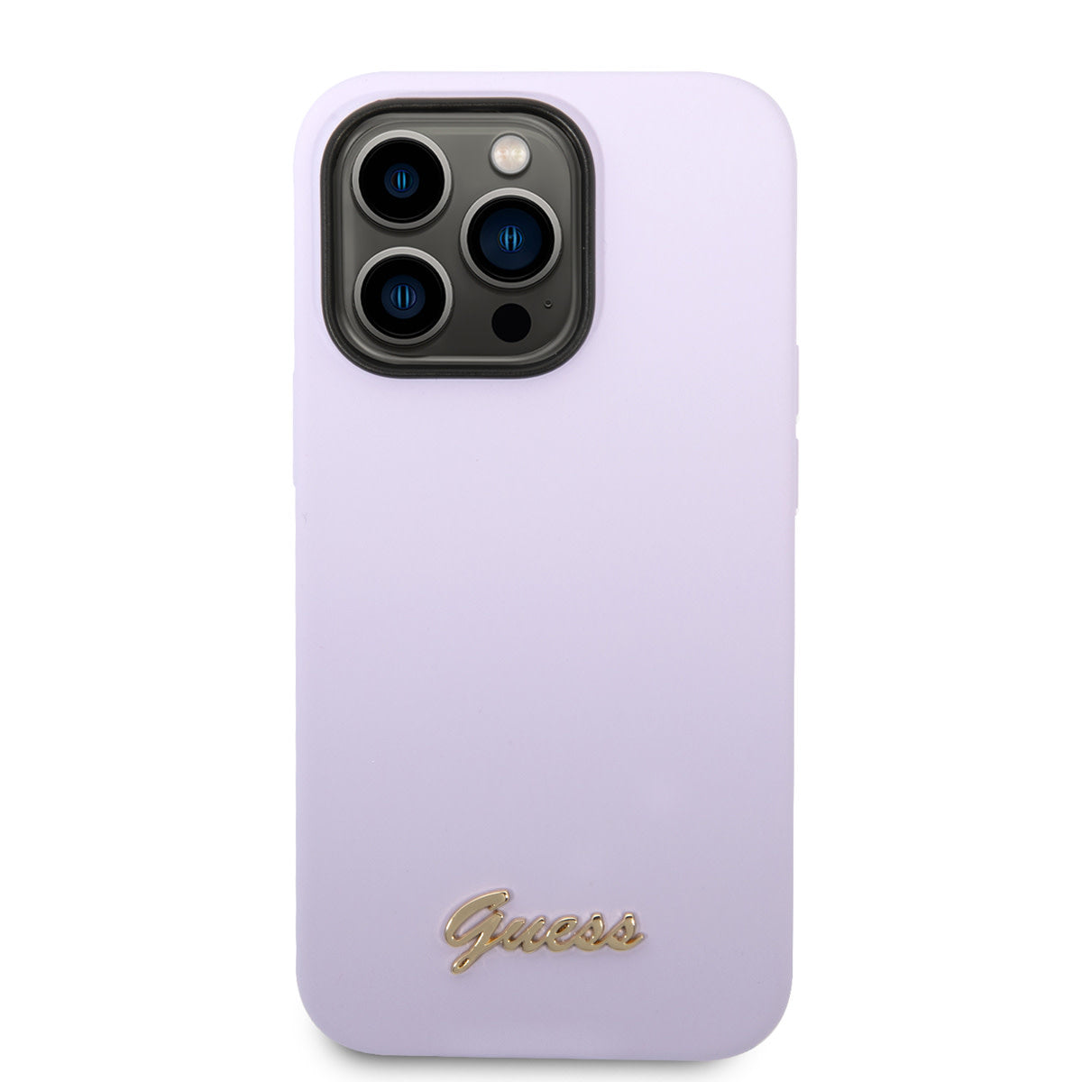 Guess iPhone 14 PRO Backcover - Gold Logo - Paars
