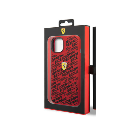 Ferrari iPhone 14 Backcover - Scuderia All-Over - Rood