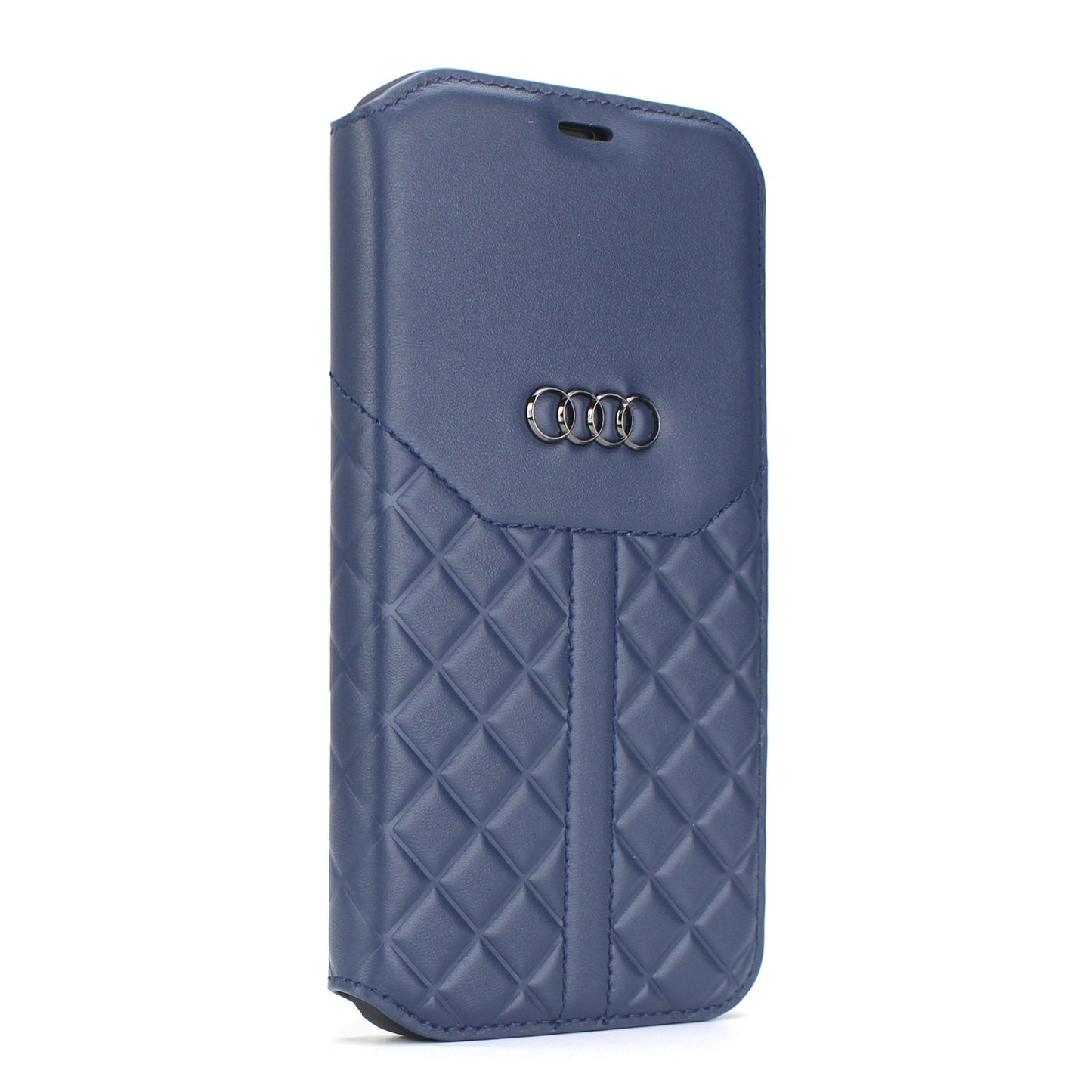 Audi Leren Bookcase voor iPhone 12 PRO MAX - Magneetsluiting - Q8 Serie - Blauw