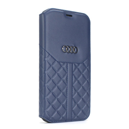Audi Leren Bookcase voor iPhone 12/12 PRO - Magneetsluiting - Q8 Serie - Blauw