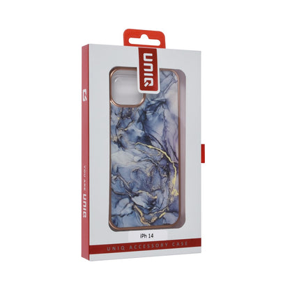iPhone 14 Plus Backcover - Marmer - Blauw