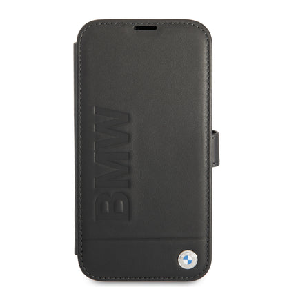 BMW iPhone 13 PRO Bookcase met magneetsluiting - Hot Stamp - Zwart