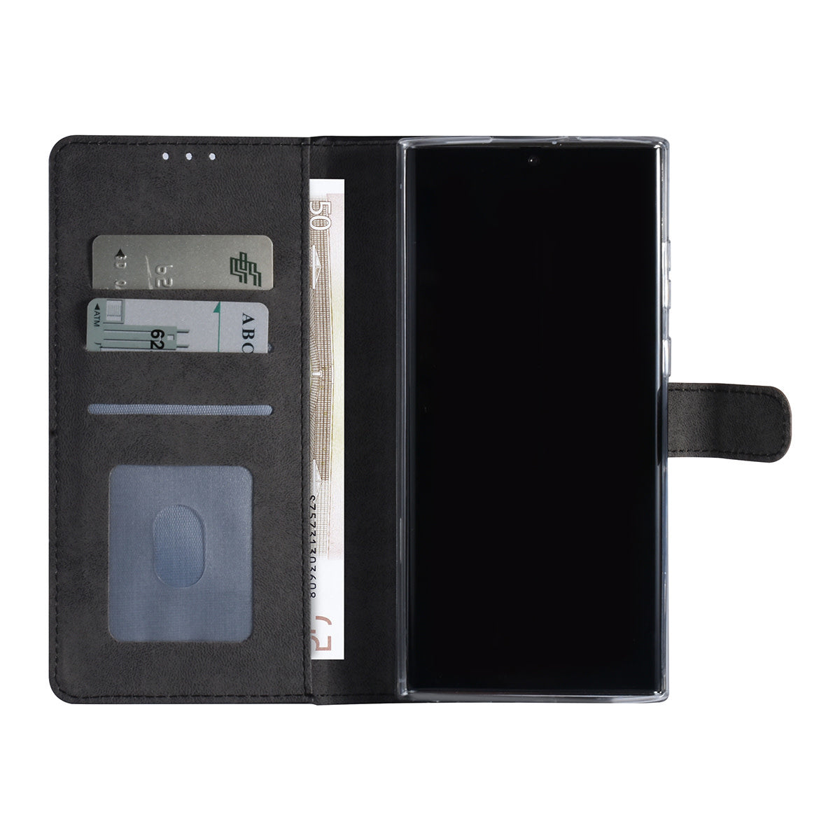 Samsung S22 Ultra Bookcase met 3 Pasjeshouders - Magneetsluiting - Bruin