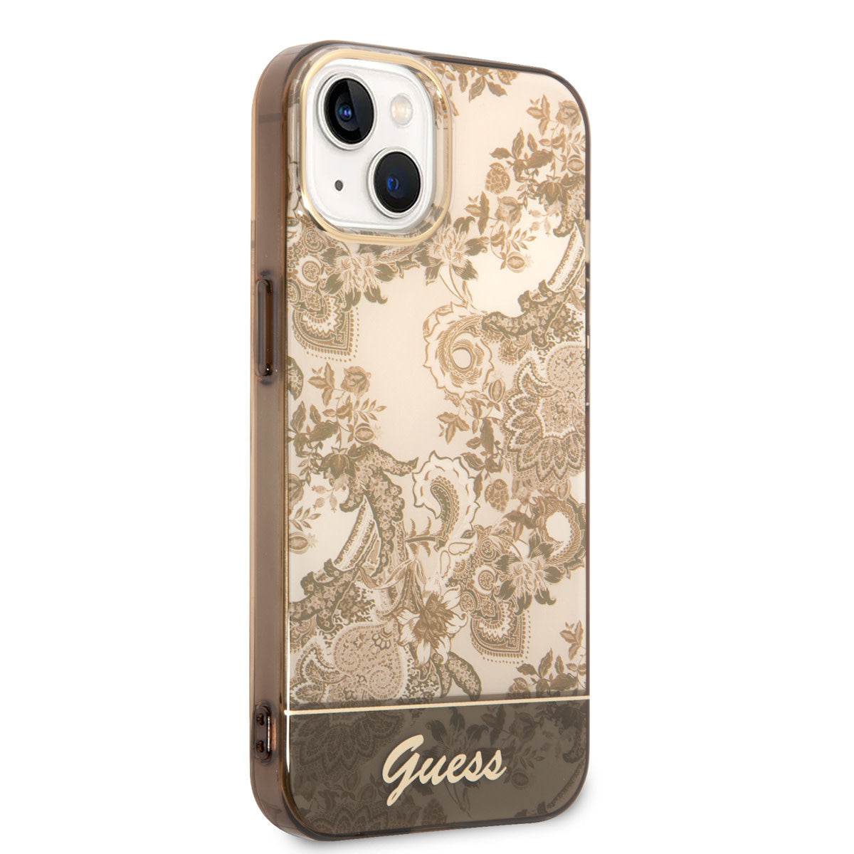 Guess iPhone 14 Plus Backcover - Porselein Collectie - Bruin