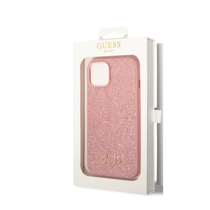 Guess iPhone 14 Backcover - Glitter Collectie - Roze