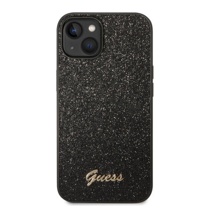Guess iPhone 14 Backcover - Glitter Collectie - Zwart