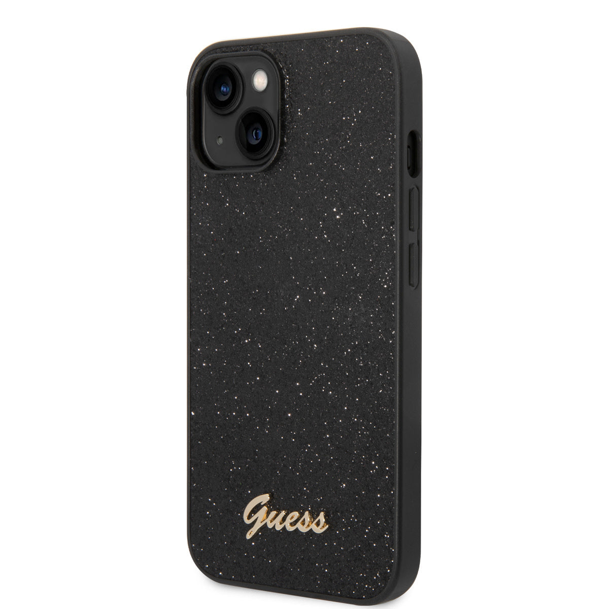 Guess iPhone 14 Backcover - Glitter Collectie - Zwart