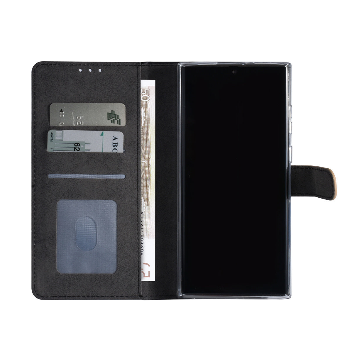 Samsung Galaxy S22 Ultra Booktype hoesje - Goud - Pasjeshouder - Magneetsluiting