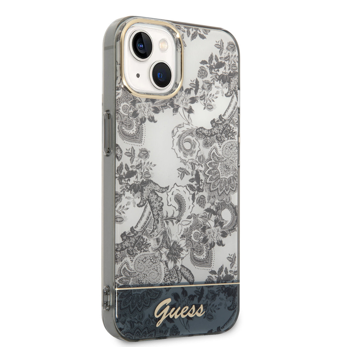 Guess iPhone 14 Plus Backcover - Porselein Collectie - Grijs