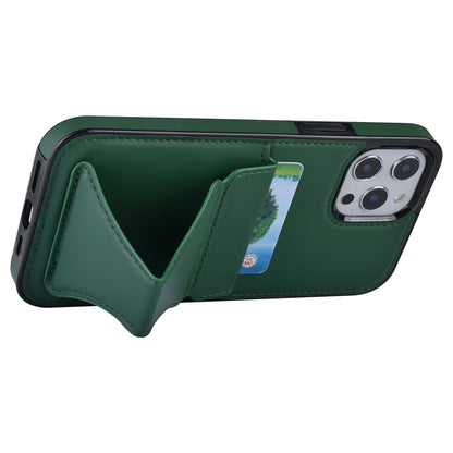 iPhone 12 PRO MAX Backcover - Pasjeshouder - Multifunctionele Handstrap - Groen
