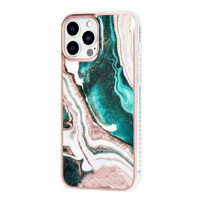Classic Case iPhone 13 PRO TPU Backcover - Marmer Groen