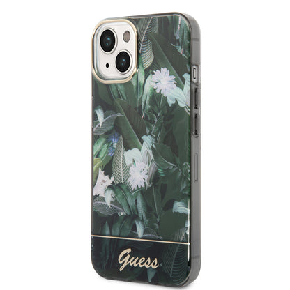 Guess iPhone 14 Plus Backcover - Jungle Collectie - Groen