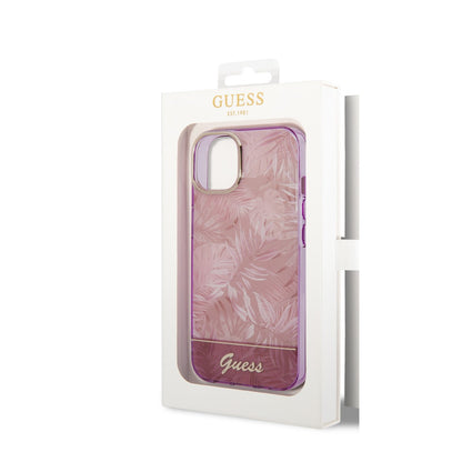 Guess iPhone 14 Plus Backcover - Jungle Collectie - Roze