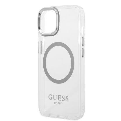 Guess iPhone 14 Backcover - Magsafe Compatible - Transparant