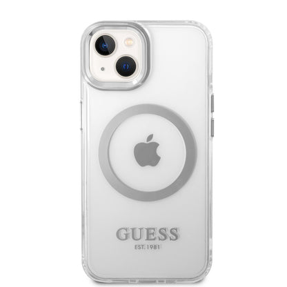 Guess iPhone 14 Plus Backcover - Magsafe Compatible - Transparant