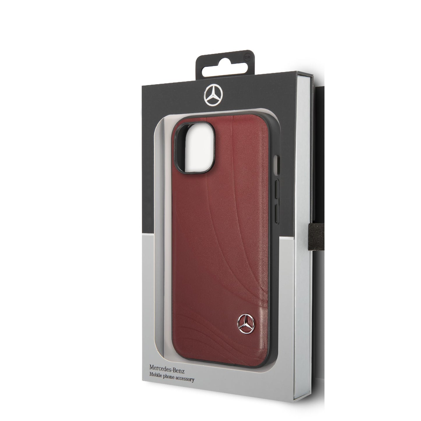 Mercedes-Benz iPhone 14 Plus Leren Backcover - New Wave III - Rood