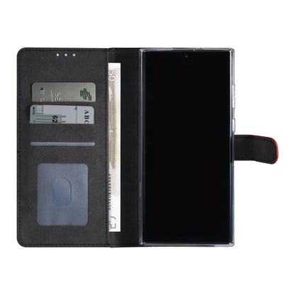 Samsung S22 Ultra Bookcase met 3 Pasjeshouders - Magneetsluiting - Rood